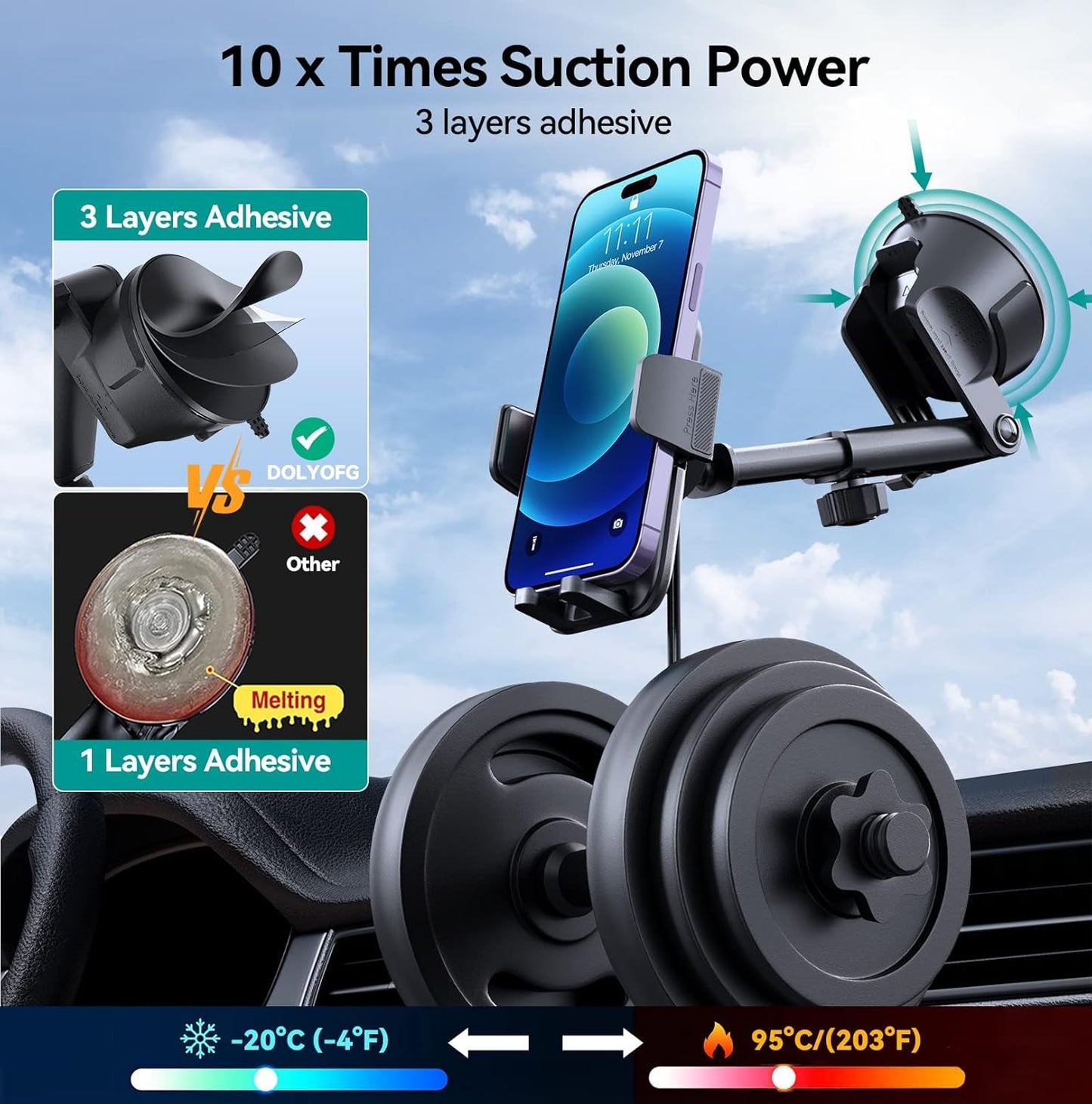 3 - in - 1 Hands - Free Car Phone Mount (iPhone & Android) - Digital Harmony Store