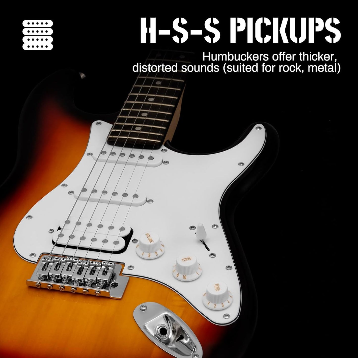 AODSK Electric Guitar Beginner Kit - 39" Full Size with Amp & Accessories - Digital Harmony Store