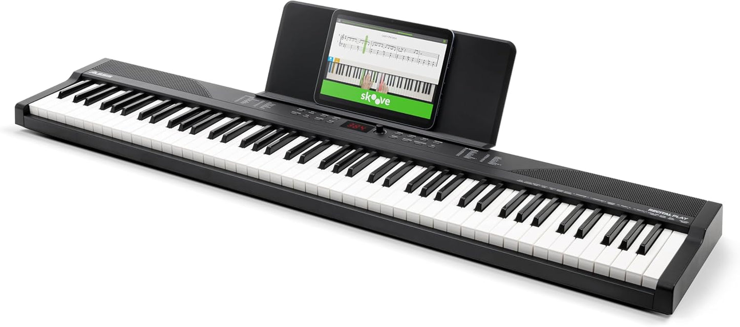 Alesis 88-key keyboard bundle with a sleek design and responsive keys, perfect for beginners and experienced musicians