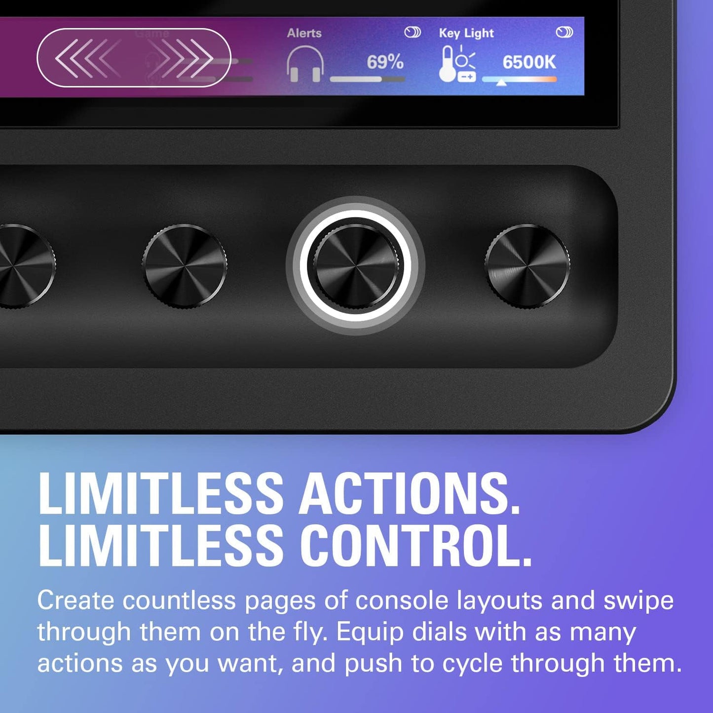 Stream Deck Plus customizable controller with dials for limitless actions and control in video production
