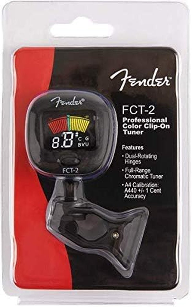 Fender FCT - 2 Instrument Tuner with Clip - On Design - Digital Harmony Store