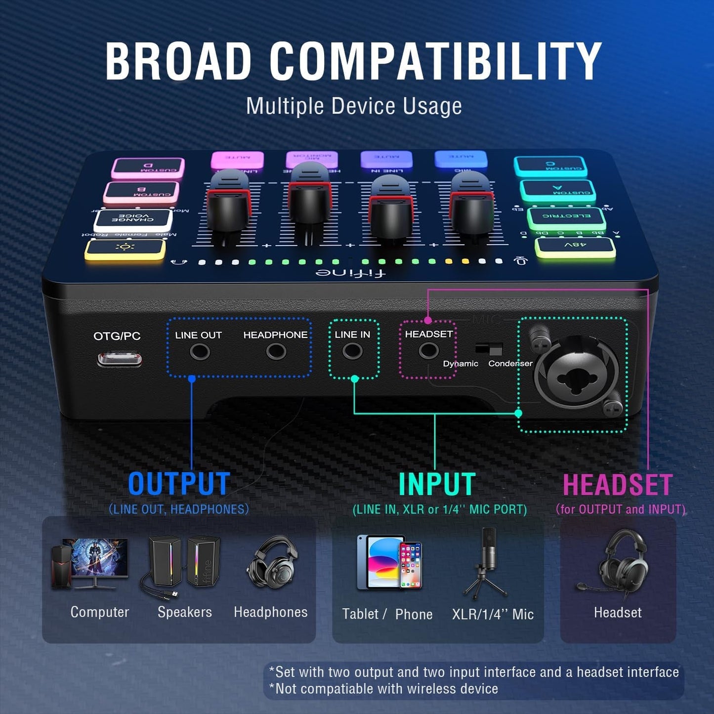 Fifine Professional Gaming Audio Mixer for Streamers - Digital Harmony Store