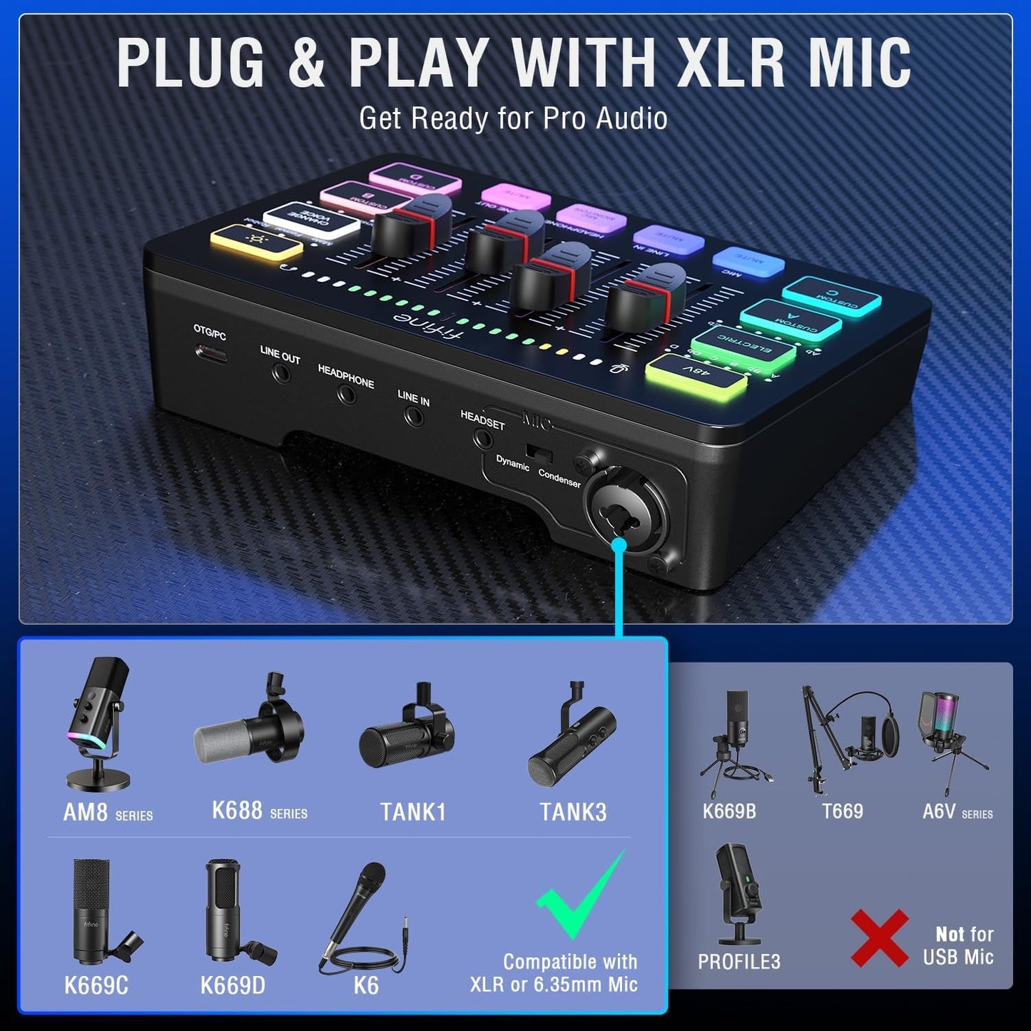 Fifine Professional Gaming Audio Mixer for Streamers - Digital Harmony Store