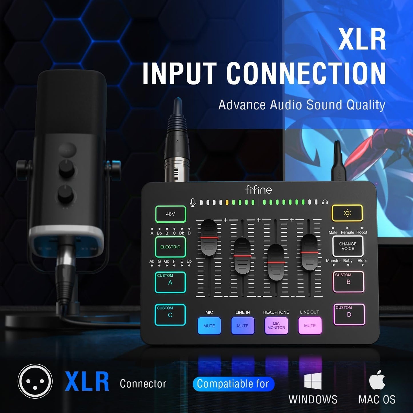 Fifine Professional Gaming Audio Mixer for Streamers - Digital Harmony Store
