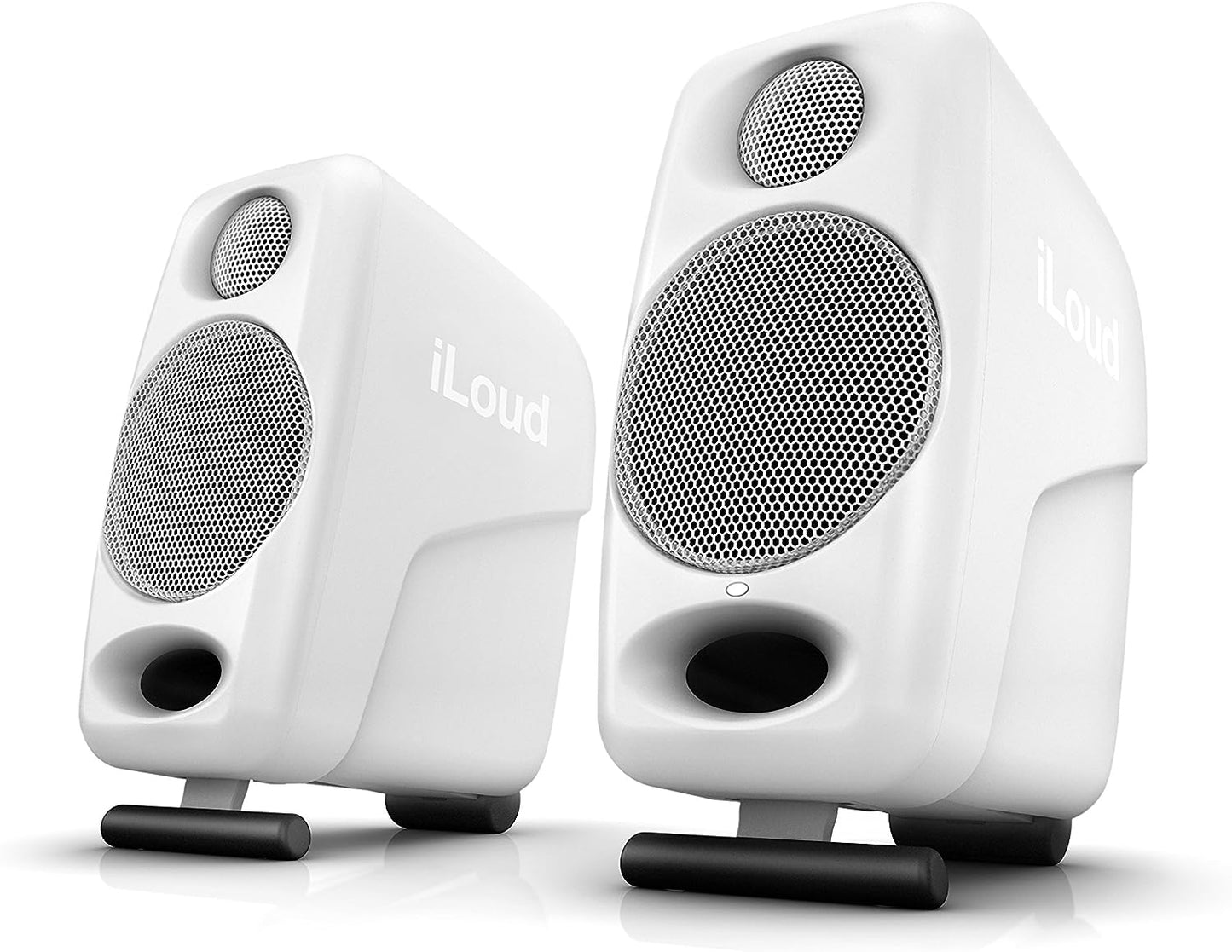 iLoud Micro Studio Monitors in White with Powerful Sound for Musicians and Producers