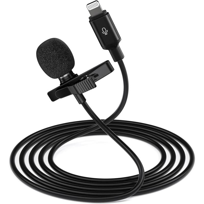 Omni - Directional Wired Lavalier Microphone for iPhone – Clip - On Lapel Mic - Digital Harmony Store