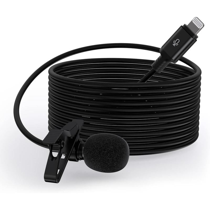 Omni - Directional Wired Lavalier Microphone for iPhone – Clip - On Lapel Mic - Digital Harmony Store