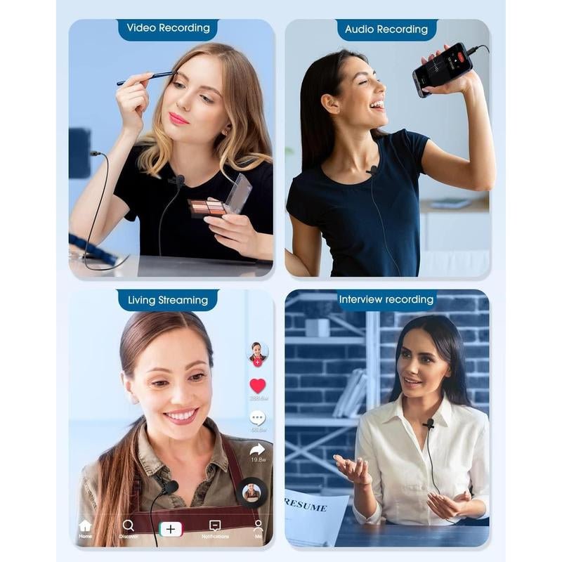 Omni - Directional Wired Lavalier Microphone for iPhone – Clip - On Lapel Mic - Digital Harmony Store