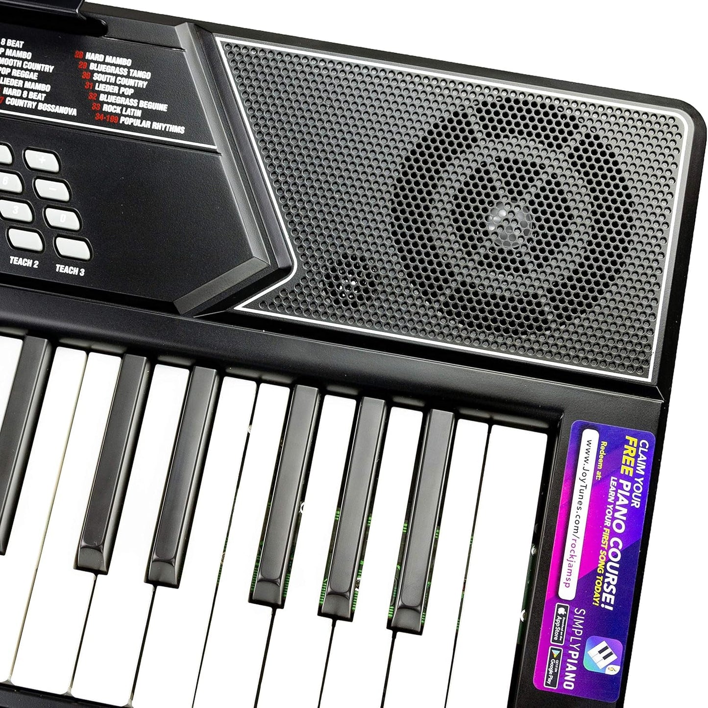 61-Key Keyboard Kit featuring built-in speakers and user-friendly controls for aspiring musicians