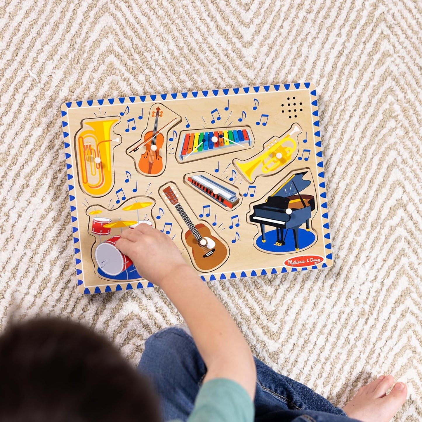 Wooden Instruments Puzzle w/Sounds & Lights (8 Pieces) - Digital Harmony Store