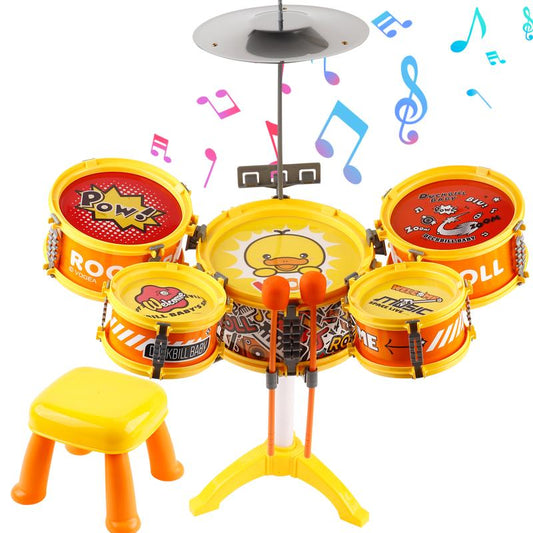 Kids Drum Set with Chair & Stickers - Digital Harmony Store