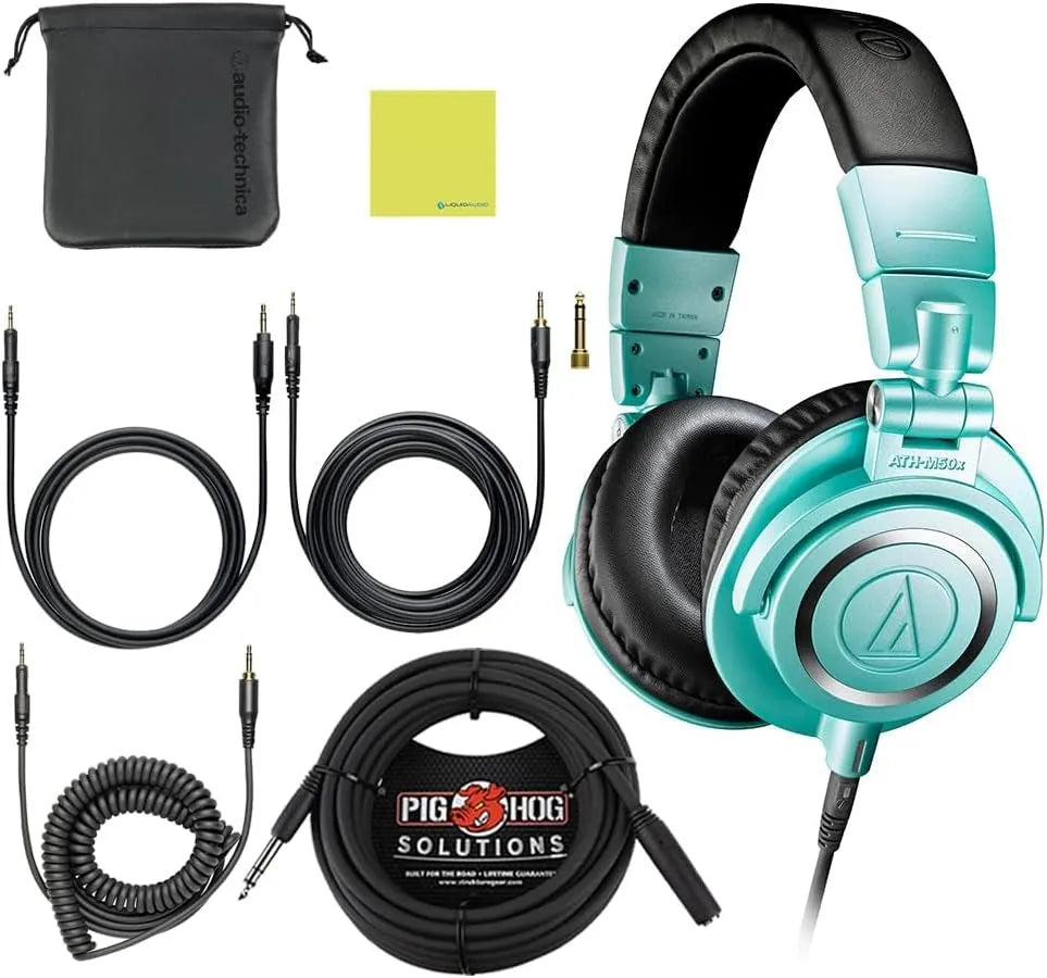 Audio-Technica ATH-M50X Bundle with Cables & Accessories - Digital Harmony Store