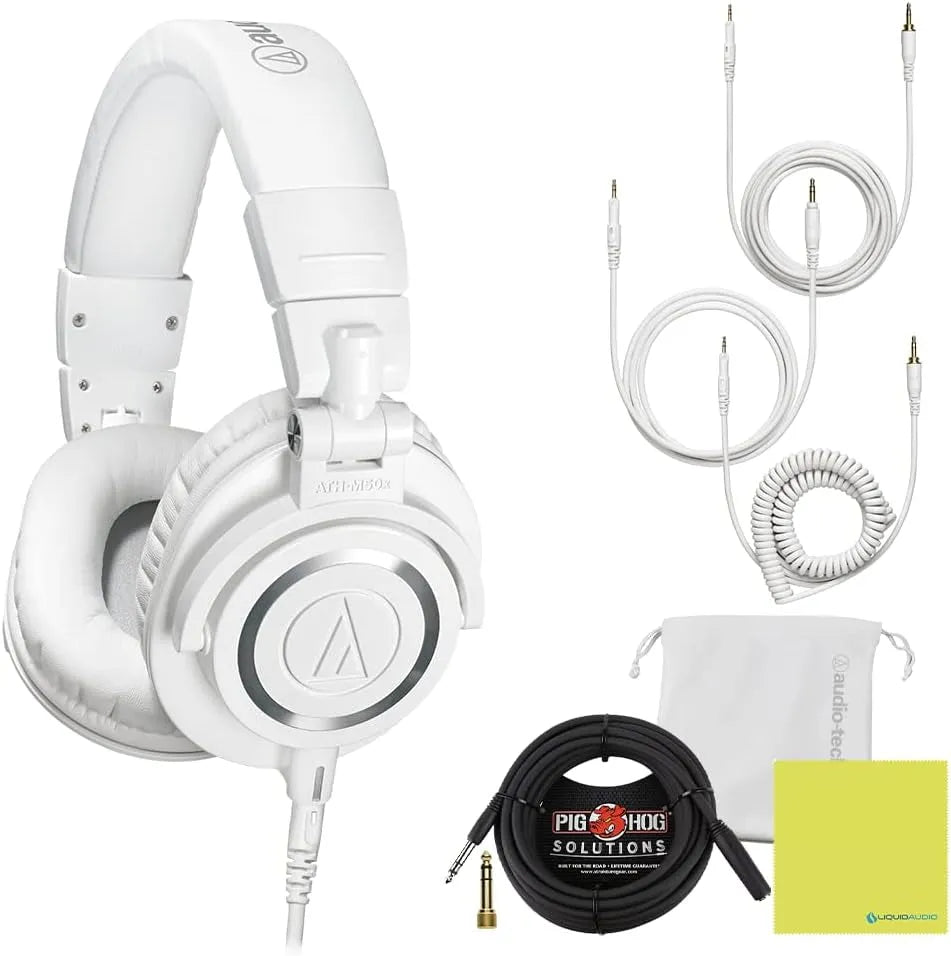 Audio-Technica ATH-M50X Bundle with Cables & Accessories - Digital Harmony Store