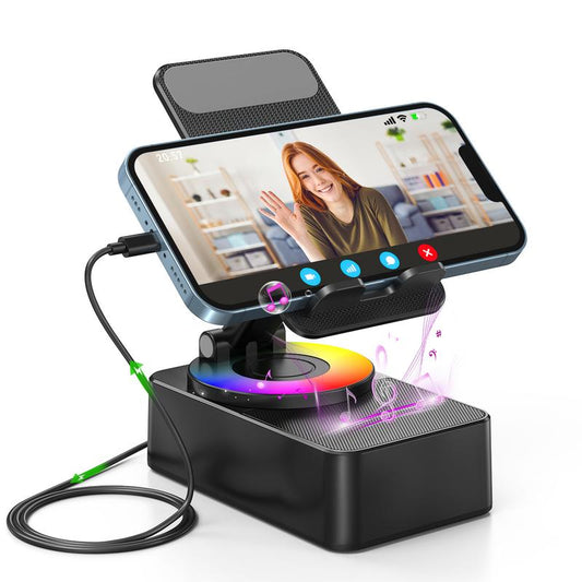 5-in-1 Bluetooth Phone Speaker - Power Bank, Phone Holder & Ambient Light - Digital Harmony Store