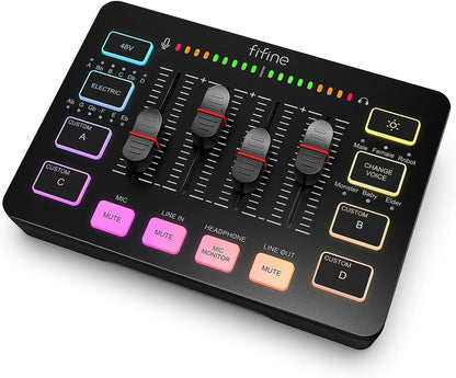 Fifine Professional Gaming Audio Mixer for Streamers - Digital Harmony Store