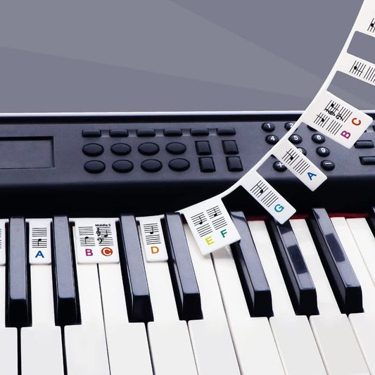 Keyboard Note Labels for 61 - Key to 88 - Key Keyboards (Reusable) - Digital Harmony Store