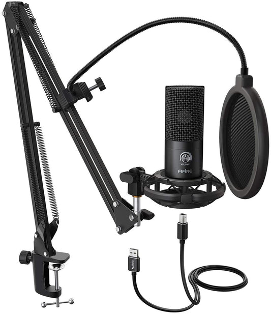 Plug & Play USB Studio Microphone Kit with Adjustable Boom Arm - Digital Harmony Store