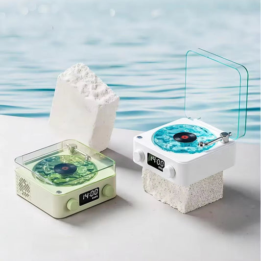 Portable Record Player Bluetooth Speaker with White Noise, RGB Display & Subwoofer - Digital Harmony Store