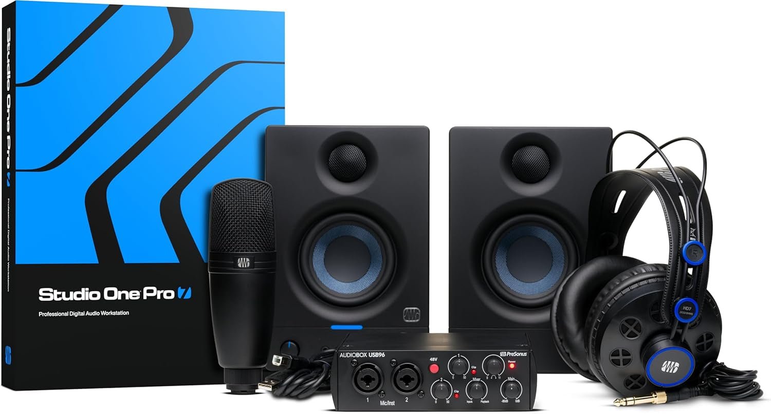 Presonus Studio - In - A - Box Home Recording Bundle w/Interface & DAW - Digital Harmony Store