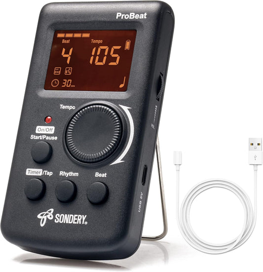 ProBeat Digital Metronome – Rechargeable with Vocal Counting & Timer - Digital Harmony Store
