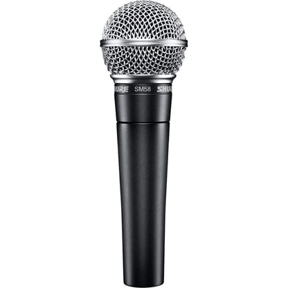 Shure SM58 vocal microphone with durable design for live performances and studio recording