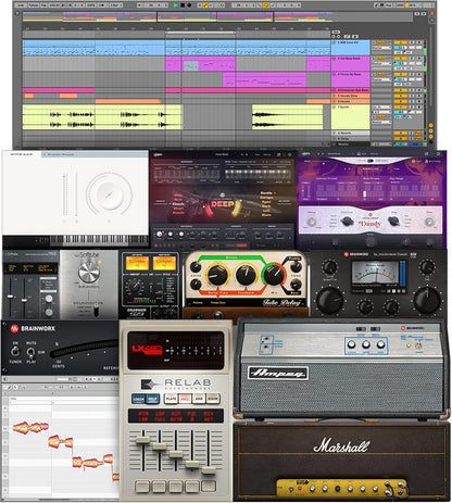 Audio production software interface featuring music plugins and tools for the Volt 2 USB audio interface