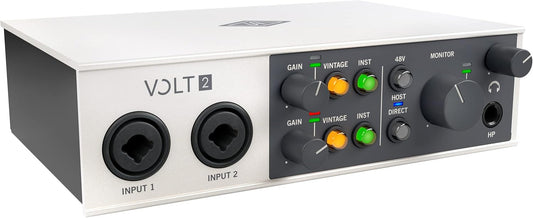 Volt 2 USB audio interface featuring dual inputs and vintage mode for enhanced sound recording